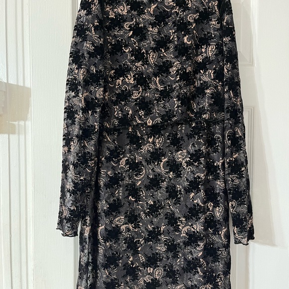 Reclaimed Vintage Size 8 Skirt And Shirt Lace Black/gold See Thought, made - Picture 12 of 14